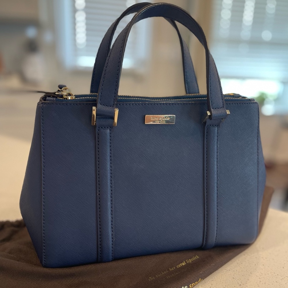 Kate Spade Newbury Lane Loden Purse - French Navy - Picture 1 of 3